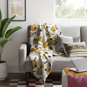 Pickleball Throw Blanket Size 50" x 60" Super Soft Cozy Fun Quirky Novelty Print